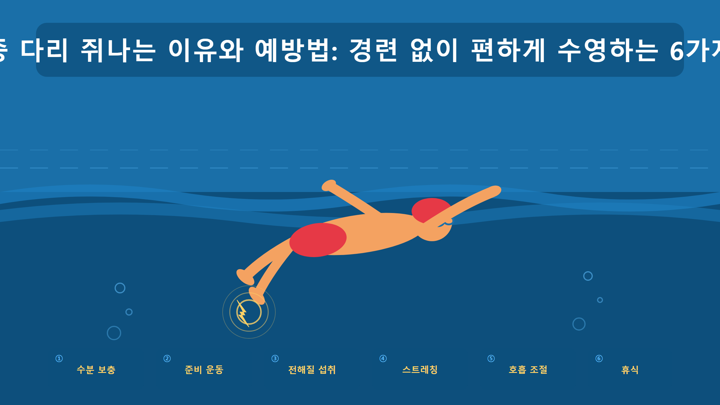 수영 중 다리 쥐나는 이유와 예방법: 경련 없이 편하게 수영하는 6가지 습관