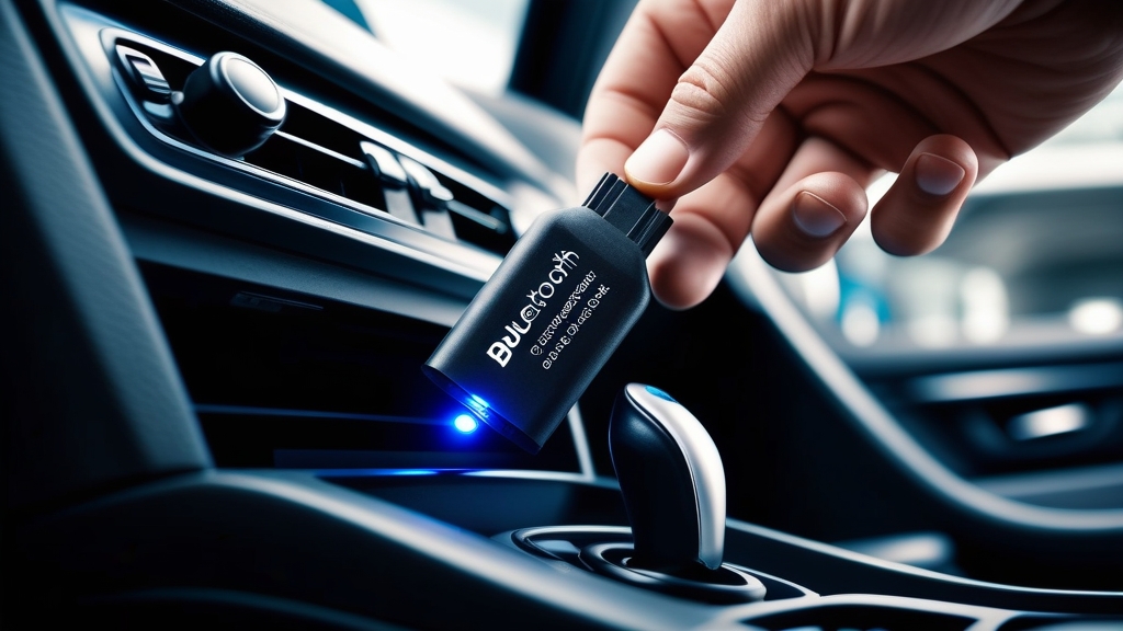 BMW OBD2 포트에 어댑터 연결하는 모습
