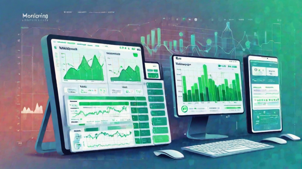 Uptime Kuma 서버 모니터링 대시보드 일러스트