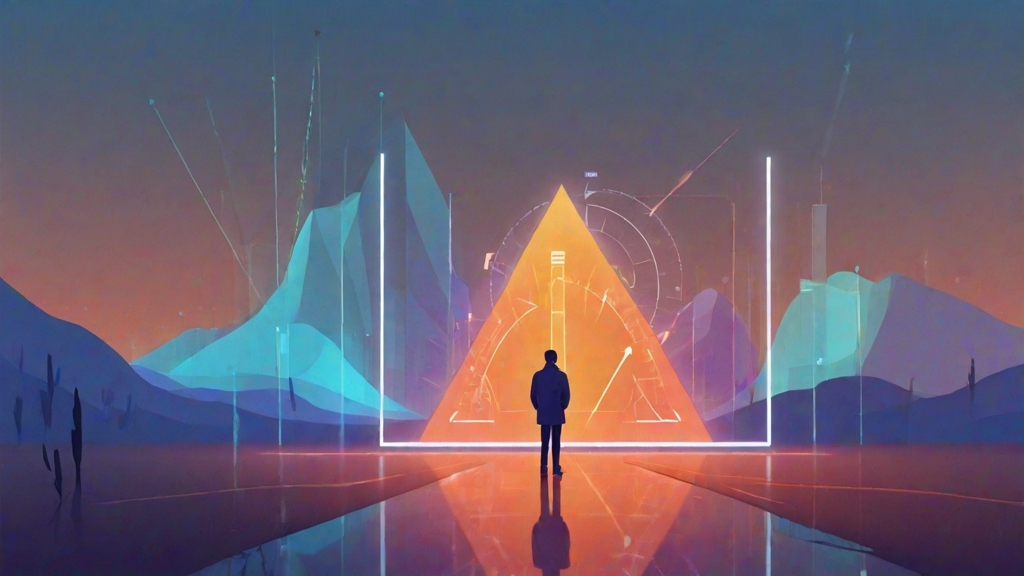 AI 추천과 사람의 판단 사이 갈림길 일러스트