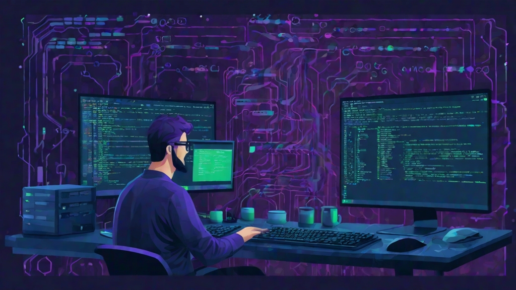 tmux를 활용한 개발 워크플로우 일러스트