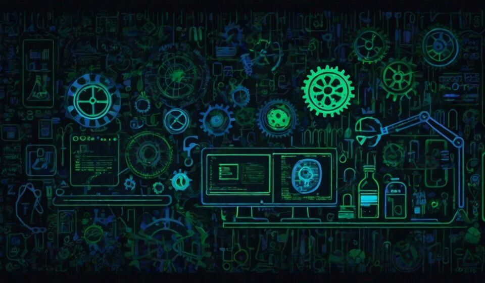 opencode 내장 툴 활용 개념 일러스트