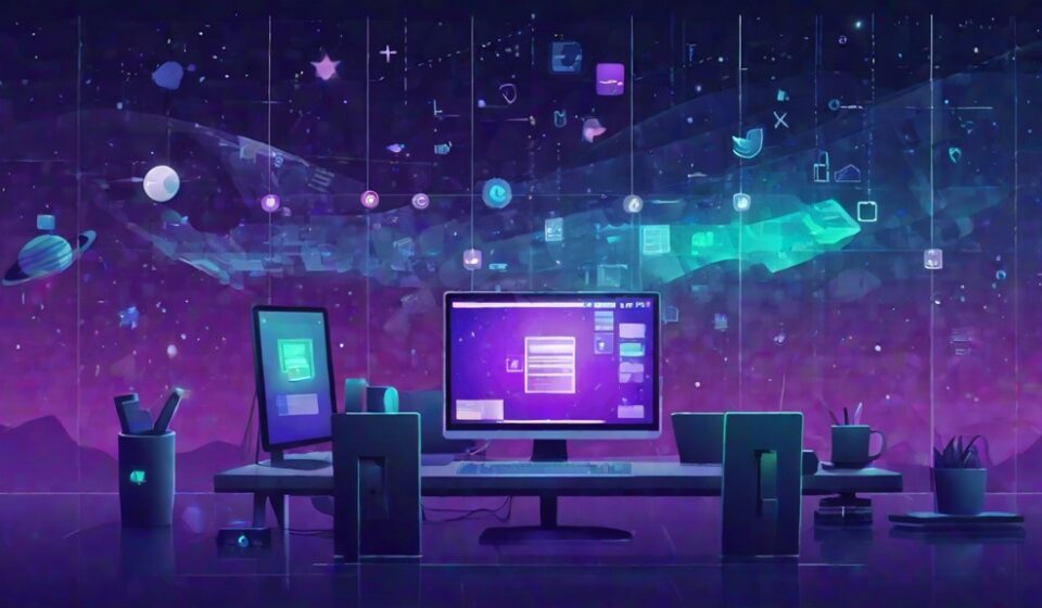Dev Container 안에 개발 도구가 정리된 일러스트